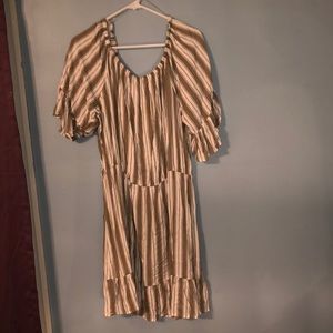 Dark green and white with stripes